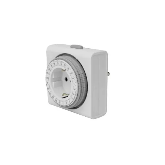Adaptor priza programabila mecanic 24 ore Perel E305D4-G, 3680 W, 16 A Reducere de preț