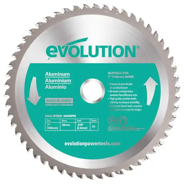Disc pentru fierastrau circular, taiere aluminiu Evolution EVOBLADEAL-0422, Ø180 x 20 mm, 54 dinti Mai ieftin