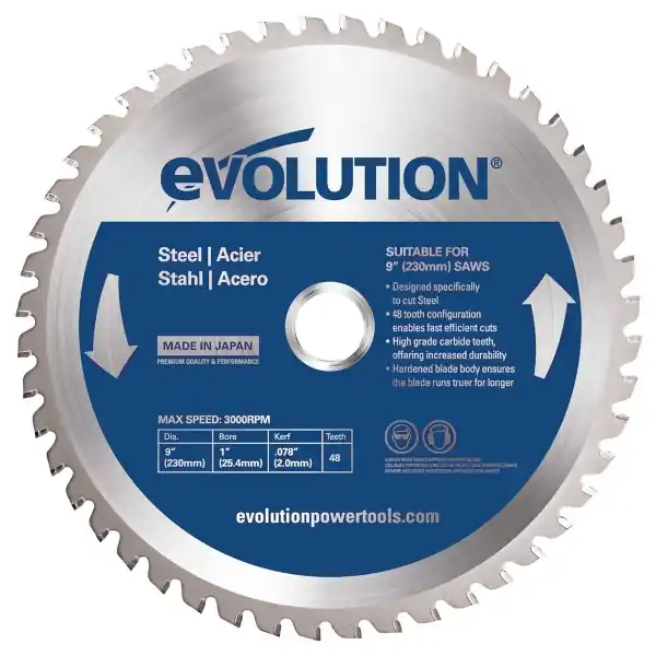 Disc pentru fierastrau circular, taiere otel Evolution EVOBLADE230-0453, Ø230 x 25.4 mm, 48 dinti Vezi acum