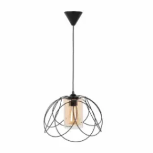 Pendul Leylak Negru 1xE27 60W Popular