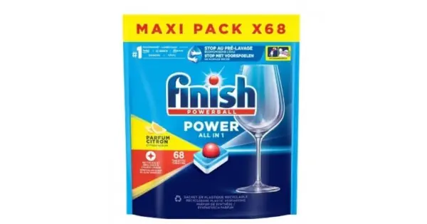 Set 68 tablete pentru masina de spalat vase, Finish, Lemon MAXI PACKX68 Preferatul clienților