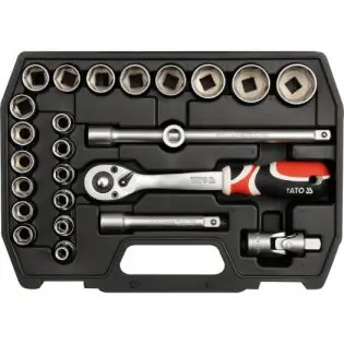 Set tubulare+antrenor 25buc,1/2" YT-3871 Promoție