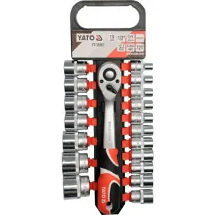 Set tubulare+antrenor 19buc,1/2" YT-38681 Retur ușor