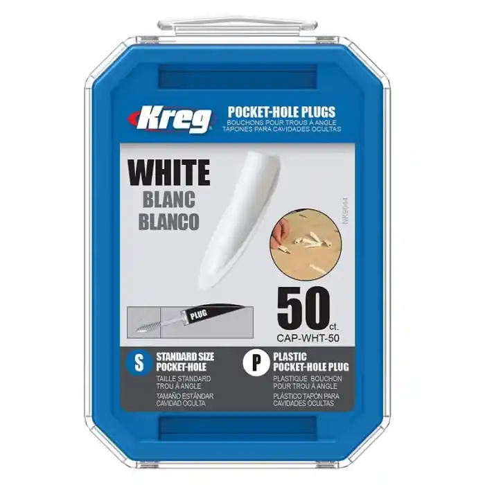 Set mufe pentru gauri in lemn Kreg CAP-WHT-50, 50 bucati Preț mic