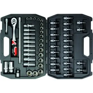 Trusa tub.+antrenor 58buc 3/8" YT-3857 Premium