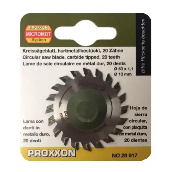 Disc pentru KS 230, taiere balsa, placaj, policarbonat Proxxon 28017, Ø50x10 mm, 20 dinti Preț mic