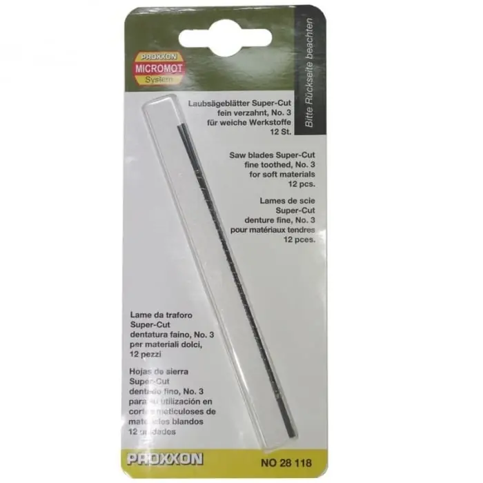 Doar azi Set panze de rezerva fara pin pentru fierastrau de traforaj Micromot Proxxon 28118, 130 mm, 20 DPI, 12 bucati