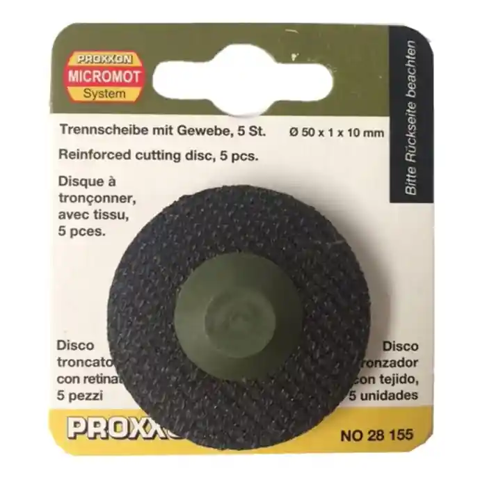 Calitate înaltă Set discuri din corindon pentru LHW si KG 50, taiere otel, materiale neferoase Proxxon 28155, Ø50 mm, 5 bucati