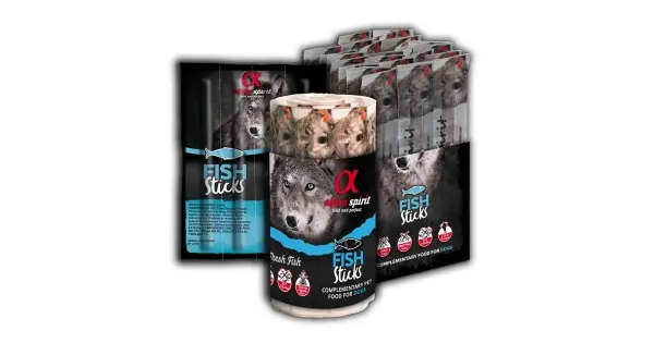 Livrare rapidă Sticks (crochete) recompense pentru caine, Alpha Spirit, cu peste, 16 buc