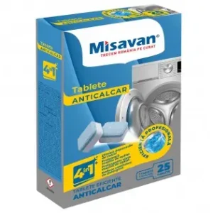 Tablete anticalcar pentru masina de spalat rufe Misavan 4in1 25 tablete Lichidare de stoc