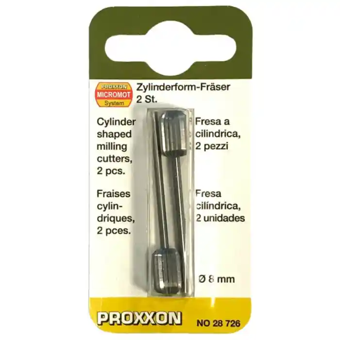 Set freze din otel-wolfram-vanadiu de forma cilindrica rotunjita Micromot Proxxon 28726, Ø8 mm, 2 bucati Preț mic
