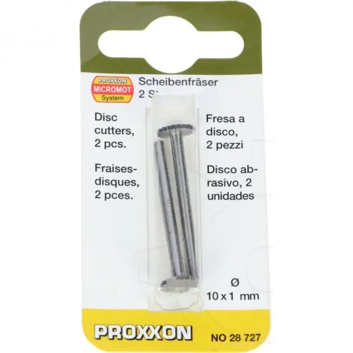 Set freze din otel-wolfram-vanadiu in forma de disc Micromot Proxxon 28727, Ø10 mm, 2 bucati Reduceri