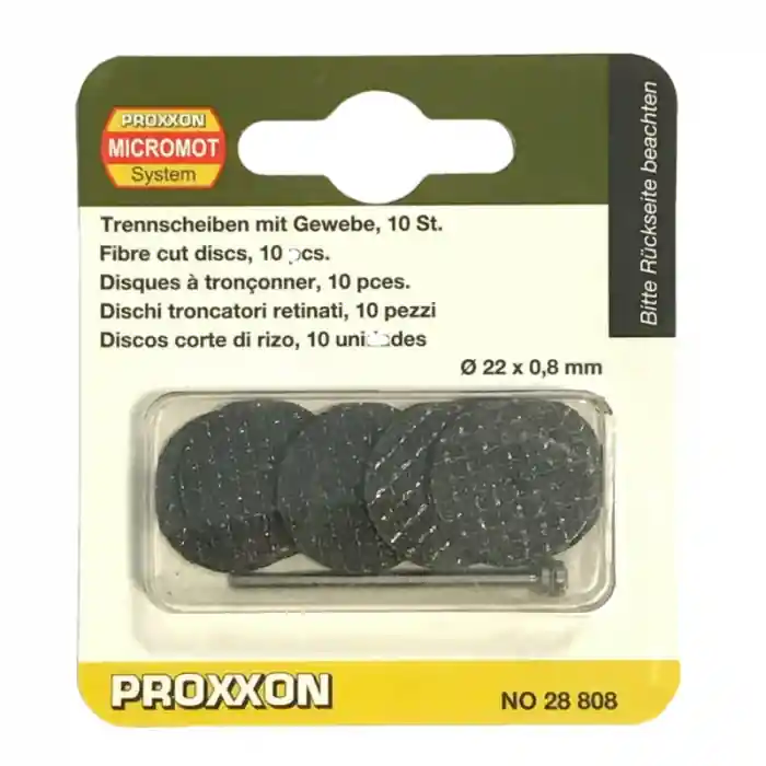 Set discuri din oxid de aluminiu, taiere lemn, inox, plastic Proxxon 28808, Ø22 mm, 11 piese Disponibil imediat