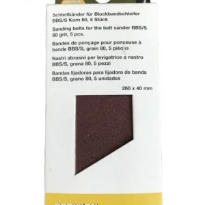 Set benzi de slefuire pentru BBS/S, Proxxon 28922, 260x40 mm, granulatie 80, 5 bucati Preț promoțional
