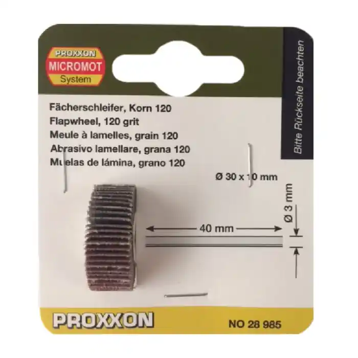 Perie evantai, slefuire lemn, plastic, metal Proxxon 28985, Ø30 mm, granulatie K120 Ieftin