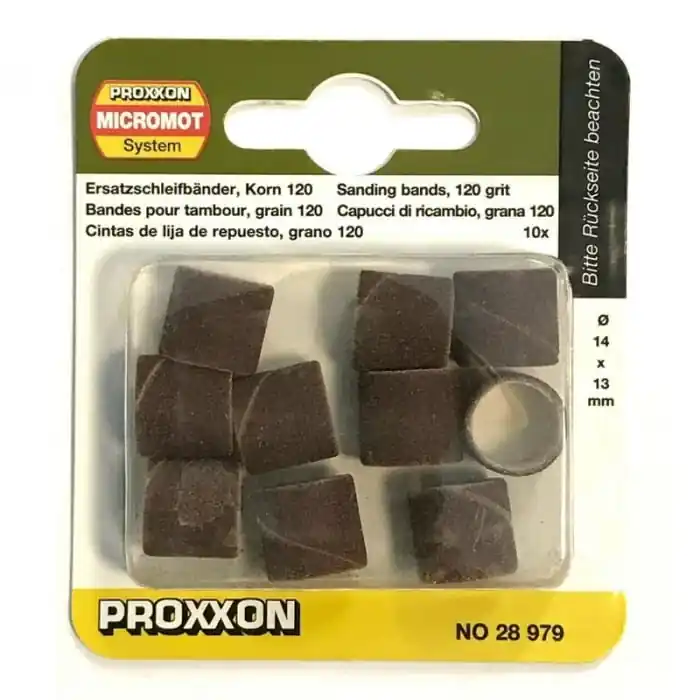Set cilindri de slefuire Proxxon 28979, Ø14 mm, granulatie K120, 10 bucati Super ofertă