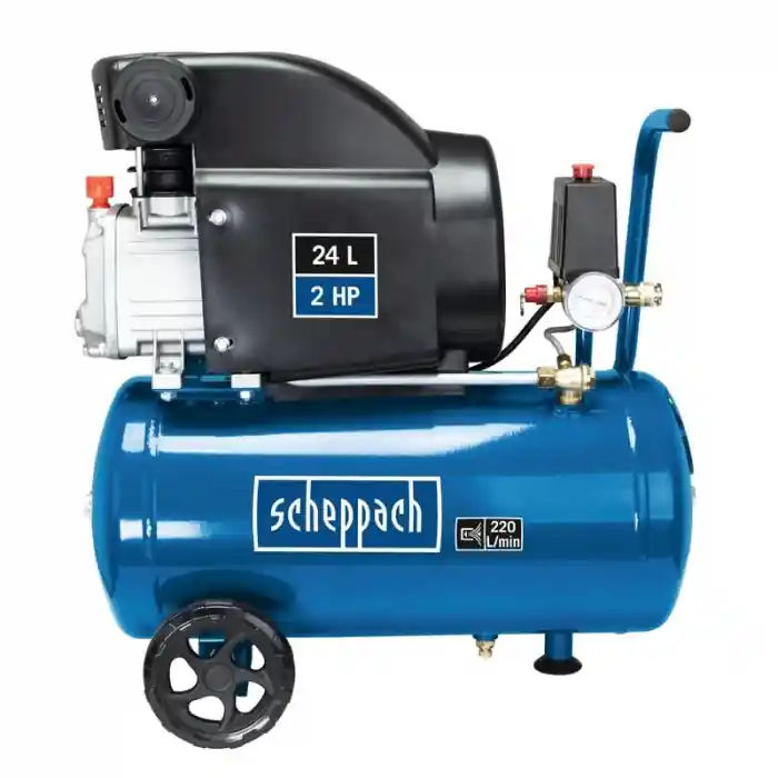 Reduceri Compresor cu ulei cu un cilindru HC26 Scheppach 5906135901, 1500 W, 24 L, 8 bari
