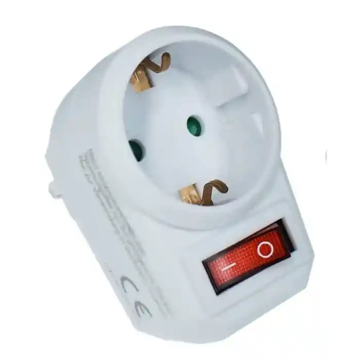 Preferatul clienților Adaptor priza cu intrerupator Perel EB1SWN-G, 3500 W, 16 A