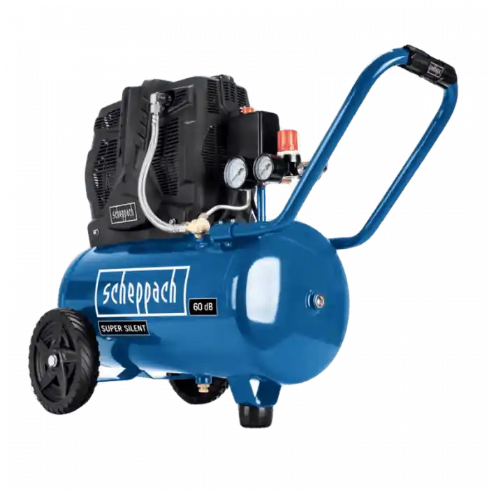 Compresor fara ulei HC25Si Super-Silent Scheppach 5906140901, 1100 W, 24 L, 8 bari Reducere extra