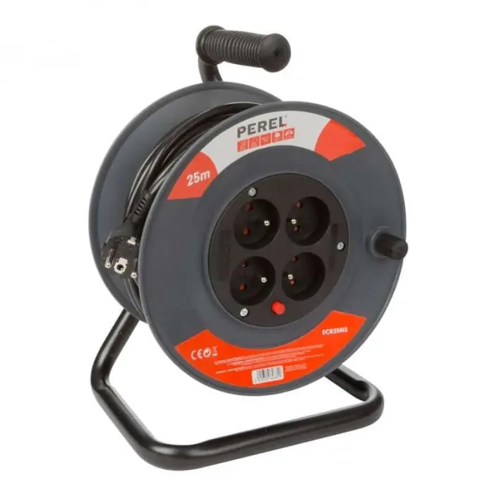 Ofertă limitată Prelungitor electric pe tambur Perel LECR25N3, 25 m