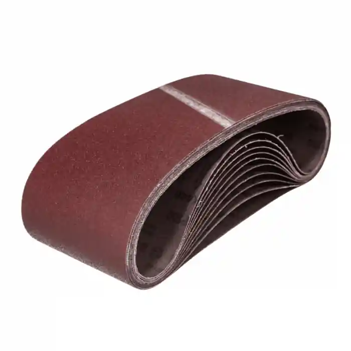 Retur ușor Set benzi de slefuire pentru masini de slefuit cu ax Scheppach 7903400705, 610 x 100 mm, granulatie K80-K120, 9 piese