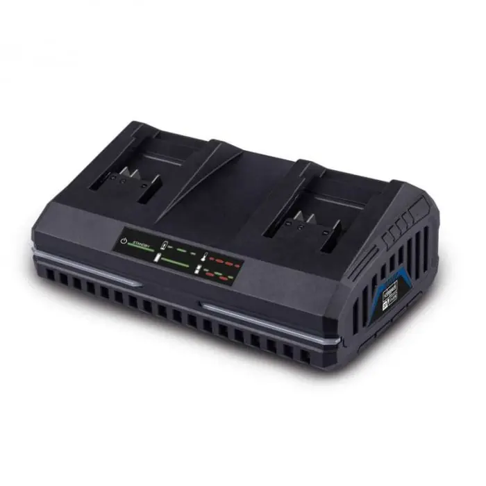 Cumpără online Incarcator dublu rapid pentru acumulatori Li-Ion SDBC4.5A Scheppach 7909201713, 20 V, 2-4 Ah