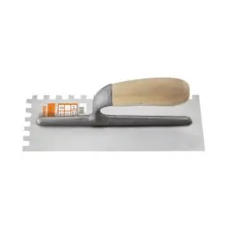 Mai ieftin Gletiera Kapriol zimtata cu maner din lemn 12x28cm 10mm