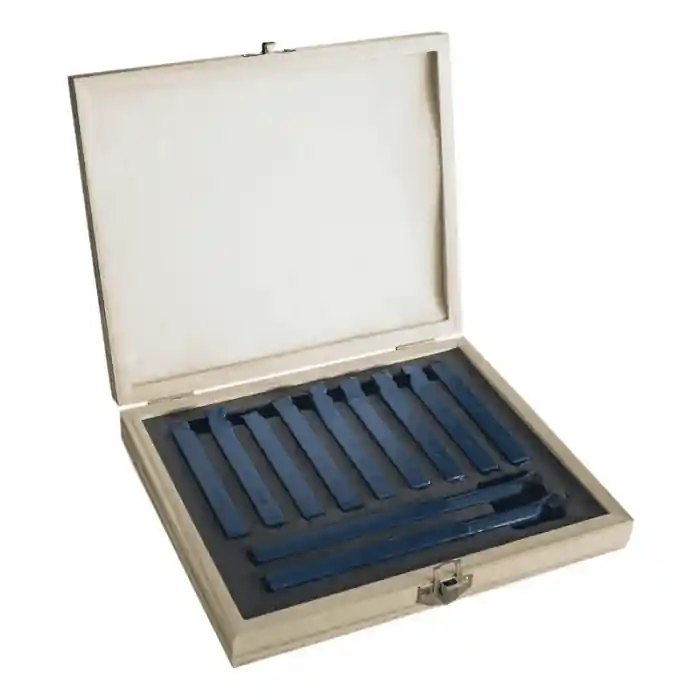 Plată sigură Set de cutite pentru strunjire metal de diferite forme Gude 48133, 11 piese