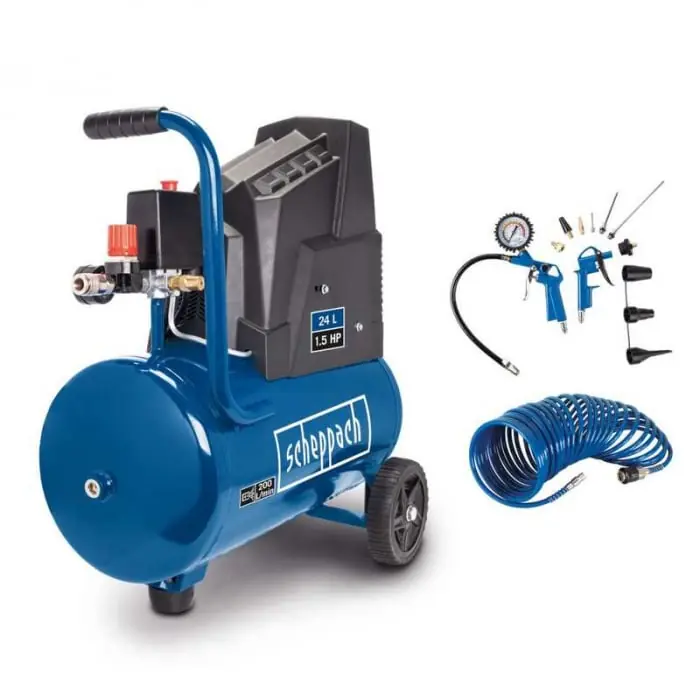 Compresor cu doi cilindri HC30o Scheppach 5906146901, 1100 W, 24l, 8 bari Promoție