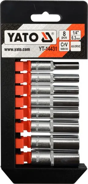 Set tubulare 1/4", 8 buc YT-14431 Preț promoțional
