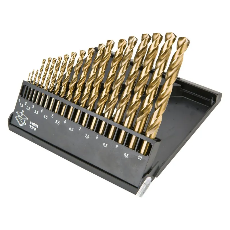 Ultima șansă Set de burghie metalice HSS-TiN 1,0 - 10,0 mm, 19 buc 57H199