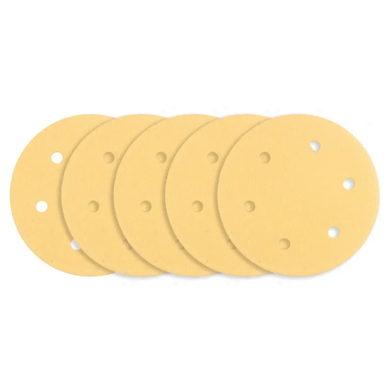 Vezi acum Hârtie de șlefuit cu Velcro 225 mm, K120, 5 buc, cu 6 găuri pentru mașina de șlefuit 59G264, 59G265 54H030