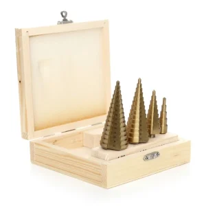 Burghie treptate, set de 4 bucăți în cutie 4-32 mm TA4037 Doar azi