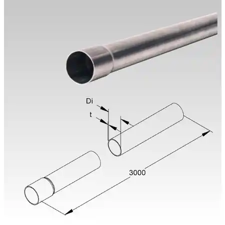 Tub metalic din inox pentru cabluri electrice,D.ext.50 mm cerinte mecanice extreme Fintech Reducere de preț