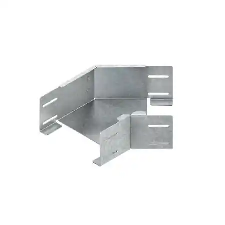 Ultima șansă Cot 45° cu profile laterale neperforate, dar cu perforatii conector, cu placi de imbinare integrate RBAS 100.400 S Niedax