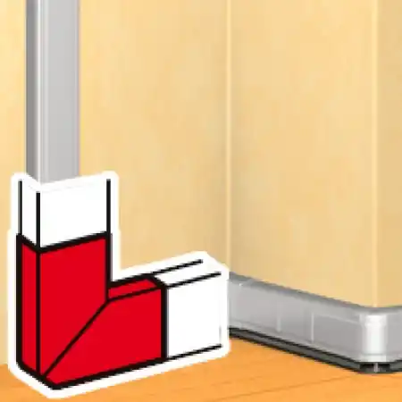 Unghi planpentru canal din aluminiu cu inaltime de 105mm Legrand Cumpărături sigure