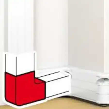 Unghi plan pentru canal de cablu antibacterian 50x80 Legrand Plată sigură