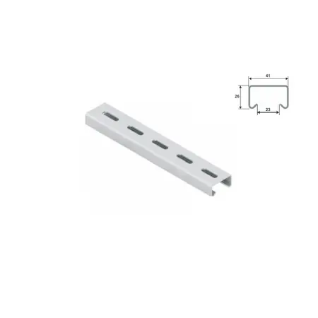 AC-A1-1.5 Profil sina C perforata 21x41x1,5mm Moon Preț promoțional