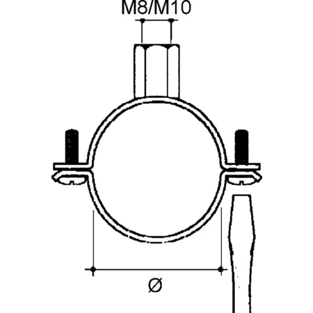 Vezi acum Colier pentru conducte din doua piese, cu racord filetat PB-6872 Niedax
