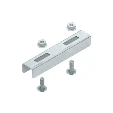 Ultima șansă Conector de imbinare sina profil C cu gauri de fixare precum si cu suruburi speciale cu cap ciuperca cu diametru mic al capului SSV 4141 F Niedax