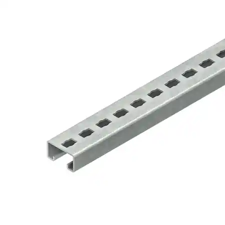 Ultima șansă Profil C Tip 2986 Profil C, latimea fantei 18 mm, conform DIN EN 60715, cu perforare combinata 2986/3 FKL Niedax