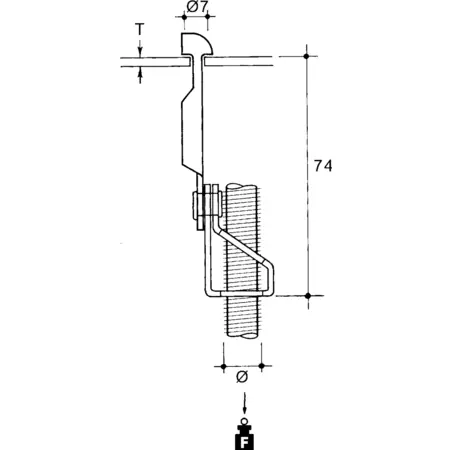 Umeras cu cap de ciocan cu suspensie unghiulara NH083-AM10T Niedax Noutate