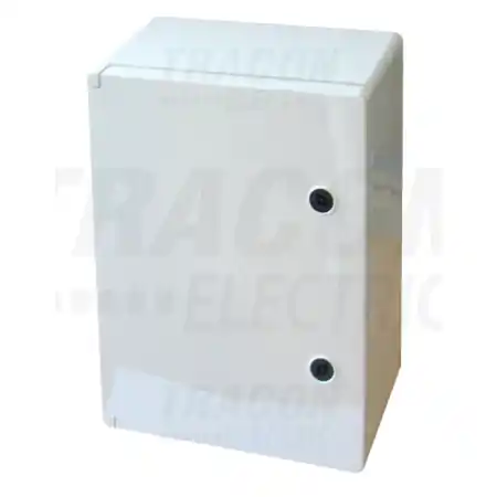 Vezi acum Cutie de distributie din material plastic TME403017 H×W×D=400×300×165mm, IP65, IK10, 1000V AC/DC, RAL7035 Tracon