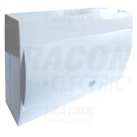Vezi acum Cutie de distributie pe tencuiala, usa alba, bareta N/PE EDFKN-18/1 1×18 modul, IP40, (H×W×D=220×365×75mm) Tracon