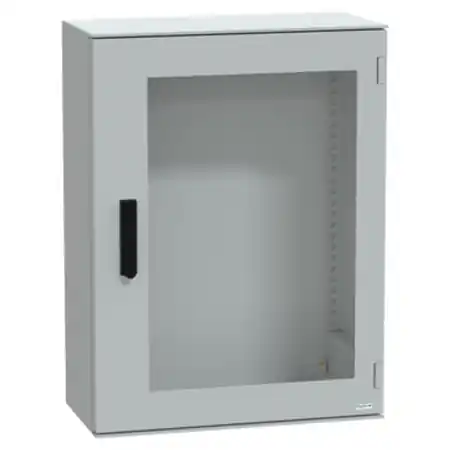 Ultima șansă Carcasa montare perete poliester monobloc IP66 847x636x300mm usa cu geam bloc. 3 p. Schneider