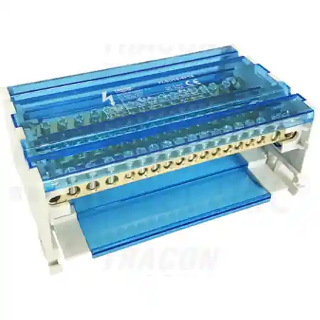 Ultima șansă Distribuitor modular cu capaccare se poate deschide FLSO16-4P16 4×16(10) mm2 / 12×10(6) mm2, 500VAC/DC, 80A Tracon
