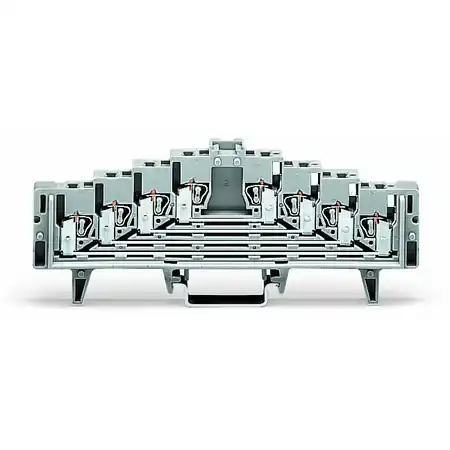 4-level terminal block for matrix patching; for 35 x 7.5 mounting rail; 1,50 mm²; gray Wago Cel mai vândut