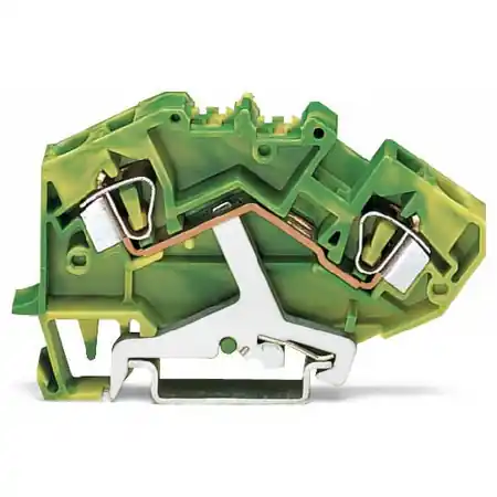 2-conductor ground terminal block; 6 mm²; suitable for Ex e II applications; center marking; for DIN-rail 35 x 15 and 35 x 7.5; CAGE CLAMP®; 6,00 mm²; green-yellow Wago Cumpărături sigure