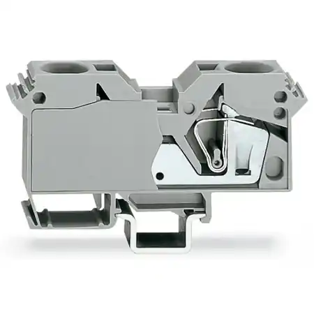 2-conductor through terminal block; 35 mm²; suitable for Ex e II applications; lateral marker slots; only for DIN 35 x 15 rail; CAGE CLAMP®; 35,00 mm²; light gray Wago Livrare rapidă