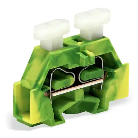 2-conductor terminal block; on both sides with push-button; with fixing flange; for screw or similar mounting types; Fixing hole 3.2 mm Ø; 2.5 mm²; CAGE CLAMP®; 2,50 mm²; green-yellow Wago Preț promoțional
